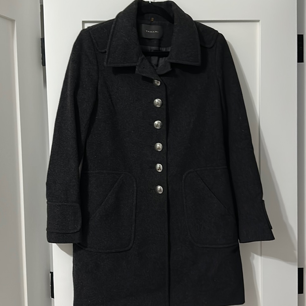 Tahari Dark grey wool pea coat